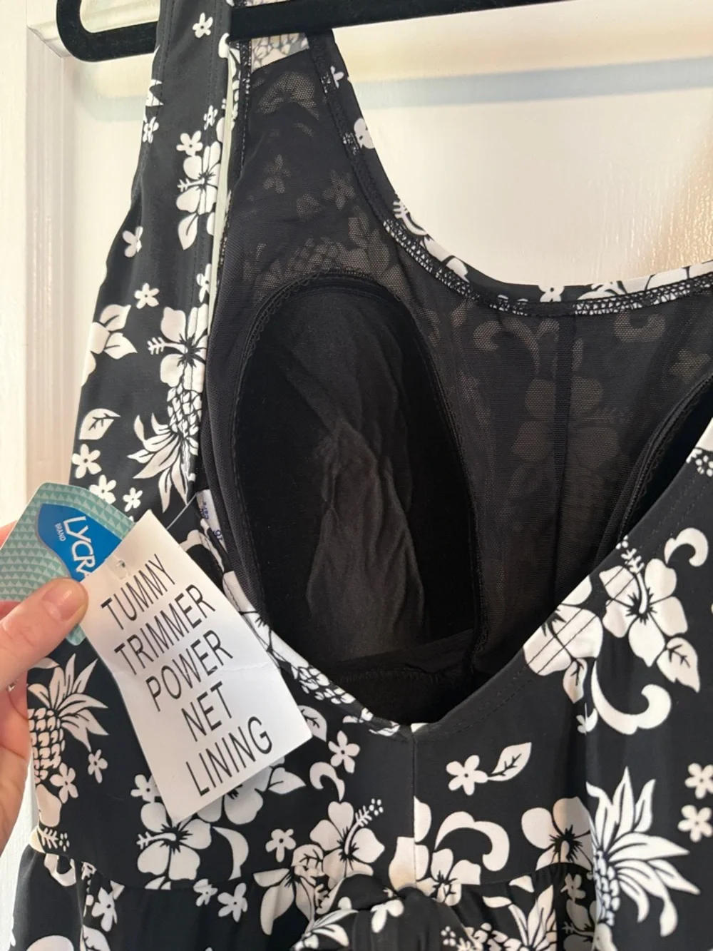 Blair Black and White Floral Swim Romper NWT - Picture 6 of 7